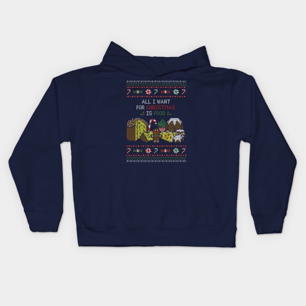 All I want is food Kids Hoodie by ShirtBricks